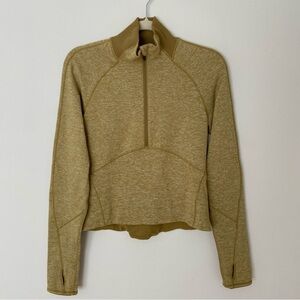 Lululemon Always Alert Half Zip in Heathered Grape Leaf Light Green size 6